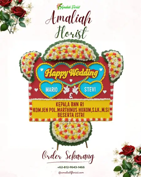 Papan Bunga Pernikahan Sekoto